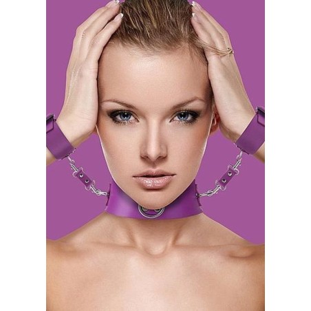 Ouch! Collar with Cuffs - Purple